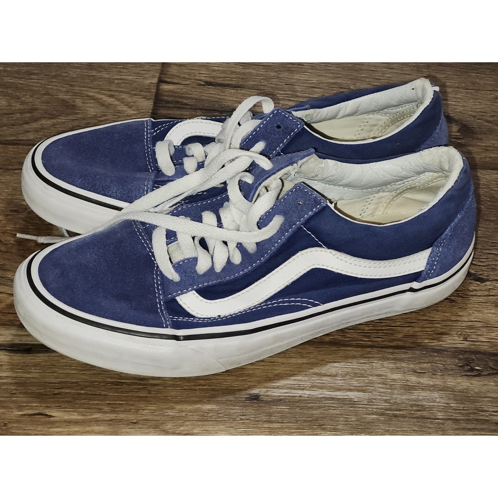 Vans Womens Mens Unisex Old Skool Suede 751505 Blue Sneaker US W 9 M 7.5 skate